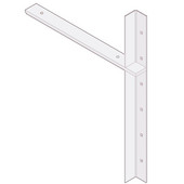  Imported Extended Concealed Flat Bracket (2.0 Version) with 18'' Support Arm in White, Sold As Pair