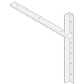  Imported Extended Concealed Flat Bracket (2.0 Version) with 24'' Support Arm in White, Sold As Pair