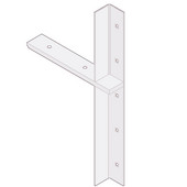 Imported Extended Concealed Flat Bracket (2.0 Version) with 9'' Support Arm in White, Sold As Pair