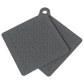  Flip Collection 2-Pack Potholders Hot Pad Magnet (Charcoal), 7-3/4'' W x 7-3/4'' D x 3/16'' H