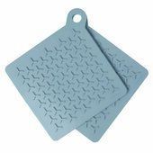  Flip Collection 2-Pack Potholders Hot Pad Sharkskin (Grey), 7-3/4'' W x 7-3/4'' D x 3/16'' H