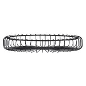  Estra Collection Small Wire Basket Black, 14-9/16'' W x 14-9/16'' D x 2-5/16'' H