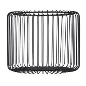  Estra Collection Medium Wire Basket Black, 9-3/4'' W x 9-3/4'' D x 8-1/16'' H