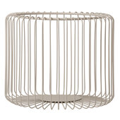  Estra Collection Medium Wire Basket Moonbeam (Cream), 9-3/4'' W x 9-3/4'' D x 8-1/16'' H