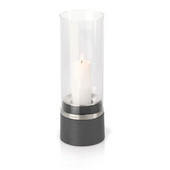 , Piedra Hurricane Lamp with Candle, 6-1/2''W x 6-1/2''D x 17-9/10'' H