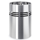  Brushed Stainless Steel waste basket with plastic liner