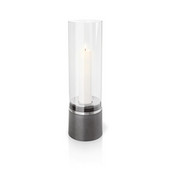 , Piedra Hurricane Lamp with Candle, 9-7/8''W x 9-7/8''D x 31-1/8'' H