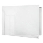  Velio Collection Small Glass Magnet Board w/ Hook Organizer in White, 11-53/64'' W x 1-31/32'' D x 7-7/8'' H, Horizontal