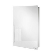  Velio Collection Large Glass Magnet Board w/ Hook Organizer in White, 11-53/64'' W x 1-31/32'' D x 15-49/64'' H, Vertical