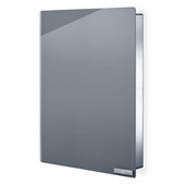  Velio Collection Large Glass Magnet Board w/ Hook Organizer in Gray, 11-53/64'' W x 1-31/32'' D x 15-49/64'' H, Vertical