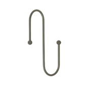  Curl Collection Coat Rack Storage Rack Small Steel in Grey, 5-3/16''W x 2-5/8''D x 10-1/4''H