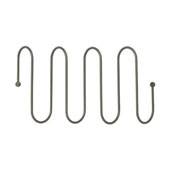  Curl Collection Coat Rack Storage Rack Large Steel in Grey, 18-1/2''W x 2-5/8''D x 10-1/4''H