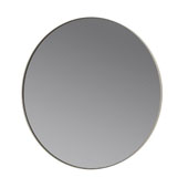 Rim Collection 31'' Round Accent Mirror in Smoke with Ashes of Roses (Light Grey) Rim, 31-1/2'' Diameter x 1-3/16'' D