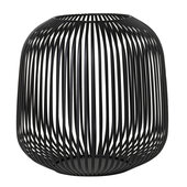  Lito Collection Decorative Medium Lantern in Black, 10-15/16'' Diameter x 10-3/4'' H