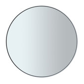  Rim Collection 20'' Round Small Accent Mirror in Smoke with White Rim , 19-11/16'' Diameter x 1-3/16'' D