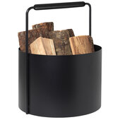  Ashi Collection Firewood Basket with Black Handle, 14-5/8'' W x 13-11/16'' D x 17-13/16'' H