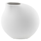  Nona Collection Modern Elegance Porcelain Vase in White, 6-1/8'' W x 3-9/16'' D x 5-1/2'' H