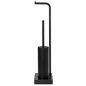  Modo Collection Freestanding Toilet Butler in Black Titanium-Coated Steel, 7-7/16'' W x 5-13/16'' D x 26-1/4'' H