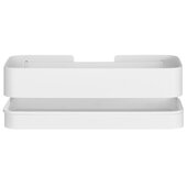  Nexio Collection Modern Stainless Steel Small Shower Shelf in White, 9-7/8'' W x 4-3/4'' D x 3-3/8'' H