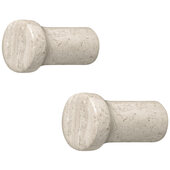  Lamura Collection Marble Wall Hooks, Set of 2, 15/16'' Diameter x 2-3/8'' H