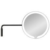  Modo Collection Wall Mounted LED Vanity Mirror with 5X Magnification in Black, 14'' W x 7-7/8'' D x 7-7/8'' H