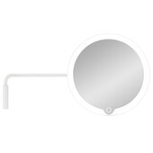  Modo Collection Wall Mounted LED Vanity Mirror with 5X Magnification in White, 14'' W x 7-7/8'' D x 7-7/8'' H