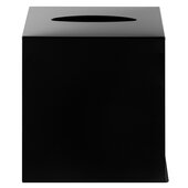  Nexio Collection Boutique Tissue Box Cover in Black Stainless Steel, 5-5/16'' W x 5-5/16'' D x 5-1/2'' H