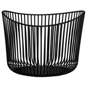  Modo Collection Bathroom Storage Basket in Black Powder-Coated Steel, 12-7/16'' Diameter x 9-1/16'' H