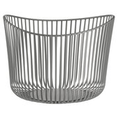  Modo Collection Bathroom Storage Basket in Satellite (Taupe) Powder-Coated Steel, 12-7/16'' Diameter x 9-1/16'' H