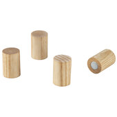  Koreo Collection Set of 4 Magnets in Light Oak, For Koreo Magnet Boards, 5/8'' Diameter x 15/16'' H