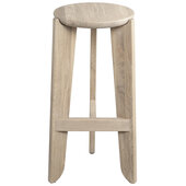  Eli Collection Oak Bar Stool with Rounded Edges and Shapes, 16-1/16'' W x 16-1/16'' D x 29-9/16'' H