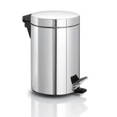  Nexio Collection 2.5 Liter Pedal Bin Wastecan in Polished Stainless Steel, 6-9/10'' Diameter x 10'' H