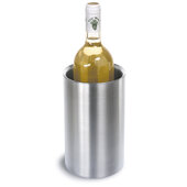  Easy Collection Wine Bottle Cooler with Double Wall Insulation Brushed Stainess Steel, 4-3/4'' Diameter x 7-11/16'' H