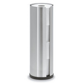  Nexio Collection 4-Roll Freestanding Cylinder Toilet Roll Holder in Brushed Stainless Steel, 5-7/16'' Diameter x 17-13/16'' H