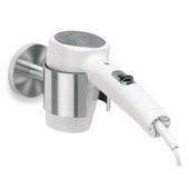  Primo Hairdryer Holder in Brushed Stainless Steel