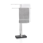  Towel Rack with Black Base, Polished