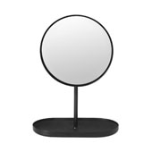  Modo Collection 7'' Diameter Vanity Mirror Black Titanium Coated, 7-7/8''W x 3-15/16''D x 11-1/8''H