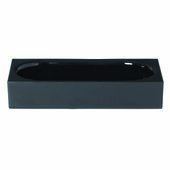  Modo Collection Rectangular Acrylic Tray Suitable in Black For Modo Wall Shelf, 7-7/8'' W x 3-15/16'' D x 1-9/16'' H