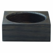 Modo Collection Square Dark Oak Wood Tray Suitable For Modo Wall Shelf, 3-7/8'' W x 3-7/8'' D x 1-3/4'' H