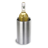  Easy Wine Bottle Chiller, 4-7/10'' Dia. x 7-7/10'' H, Matte Brushed Stainless Steel