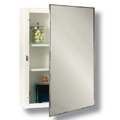 Jensen (Formerly ) Top Sider Frameless Bathroom Medicine Cabinets, Chrome Trimmed Edge, 2 Steel Shelves, 14''W x 5''D x 18''H
