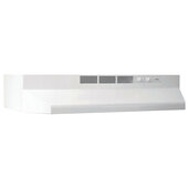  41000 Series Economy 30'' Ductless Under Cabinet Range Hood in White, 30'' W x 17-1/2'' D x 6'' H