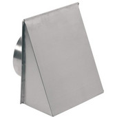  Aluminum Wall Cap for 8'' Round Duct, with Backdraft Damper and Bird Screen