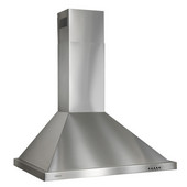  36'' Wall Mounted Traditional European Style Chimney Hood in Brushed Stainless Steel, 450 CFM, 35-7/16'' W x 19-3/4'' D x 36'' H