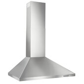  BW50 Series 36'' Convertible European Style Wall Mounted Chimney Range Hood, 380 Max Blower CFM, 1.5 Sones, Stainless Steel, LED Light, 35-7/16'' W x 19-3/4'' D x 40-1/4'' H