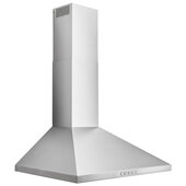  BWP1 Series 24'' Convertible Wall Mount Pyramidal Chimney Range Hood in Stainless Steel, 450 CFM, 23-9/16'' W x 19-11/16'' D x 40-3/8'' H