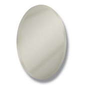 Jensen (Formerly ) Cameo Frameless Beveled Recessed Oval Medicine Cabinet, 24'' W x 4-1/2'' D x 36'' H