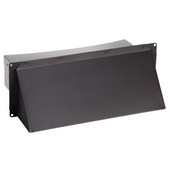  Wall Cap with Damper and Bird Screen 3-1/4'' x 14'', Black