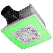  ChromaComfort Series Bathroom Fan 110 CFM, 1.5 Sones, with Sensonic Bluetooth Speaker and Multi-Color LED Lighting, 10'' W x 9-1/4'' D x 5-3/4'' H