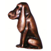  Whimsical Collection 1-7/8'' Wide Flop Ear Dog Cabinet Knob in Antique Brass, 1-7/8'' W x 7/8'' D x 2-7/16'' H